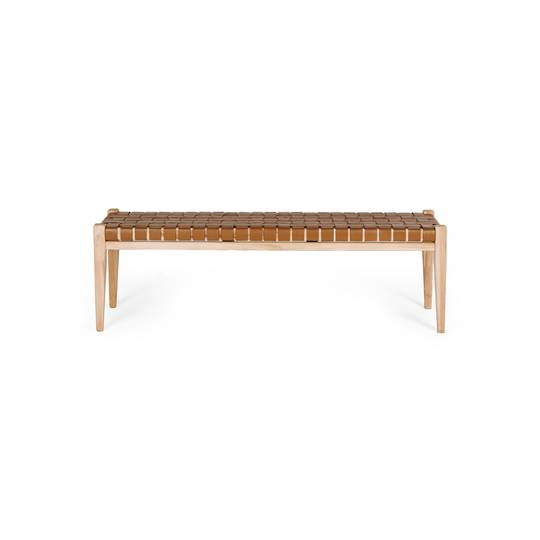 Indo Woven Bench 150cm - Saddle